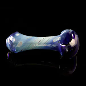 Photo of 4" Blue Spoon Pipe with Marbles