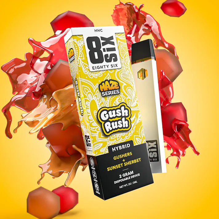 Eighty Six: Gush Rush HHC 2G Disposable (Gushers) | Leafly