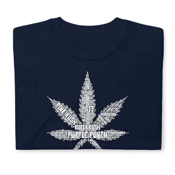 Photo of Hemp Leaf Strain Names Short-Sleeve Unisex T-Shirt