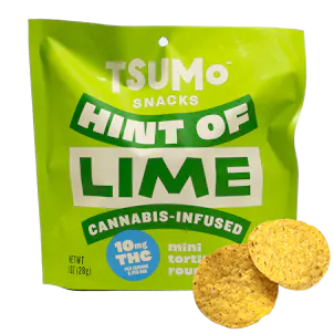 Photo of TSUMo Snacks -Hint of Lime - Mini Tortilla Rounds - 10mg