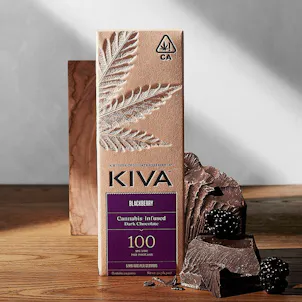 Photo of 5mg Kiva 'Blackberry' Dark Chocolate Bar 100mg THC total