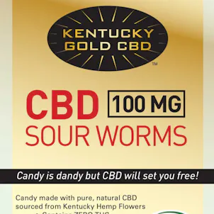 Photo of Kentucky Gold CBD 100mg Gummy Worms