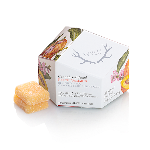 Peach 2:1 CBD + Hybrid Enhanced Gummies | 100:50mg