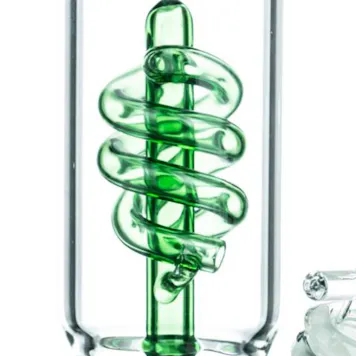 Photo of 16" Coil Perc Straight Tube Bong with Splashguard