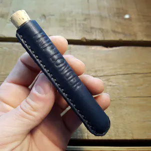 Photo of Trip Longer Leather & Glass Stash Tube