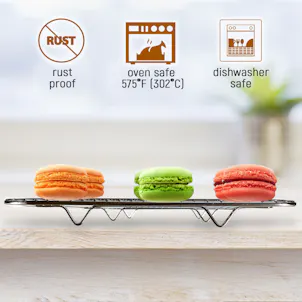 Photo of Commercial Grade Stainless Steel Cooling and Roasting Rack Thick-Wire Grid Fits Jelly Roll Pan