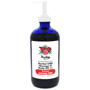 Photo of 16oz PRO Size Unscented 1X Herbal Massage & Body Oil (2000mg CBD)