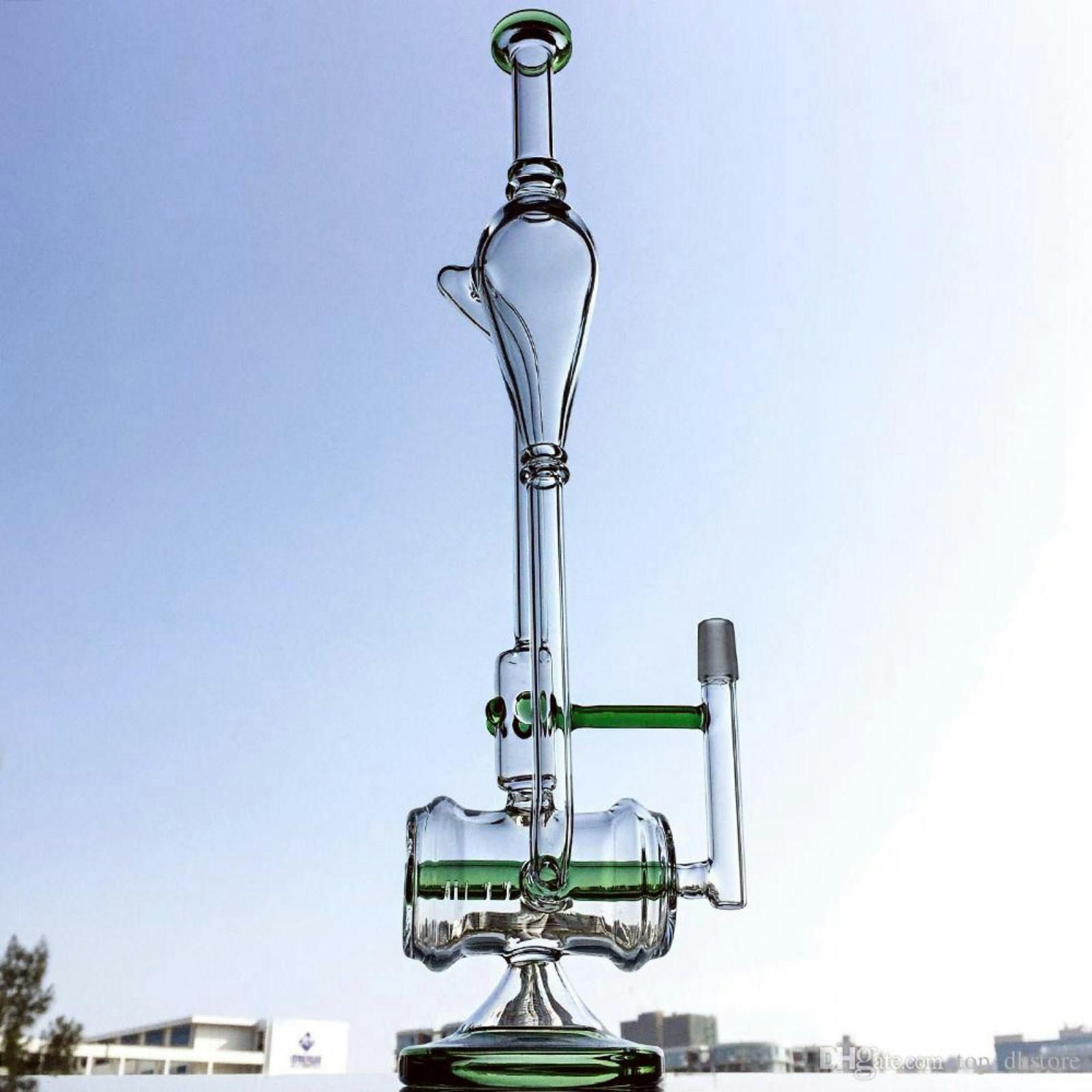Discount ENails Long Recycler Inline Percolator Rig Leafly