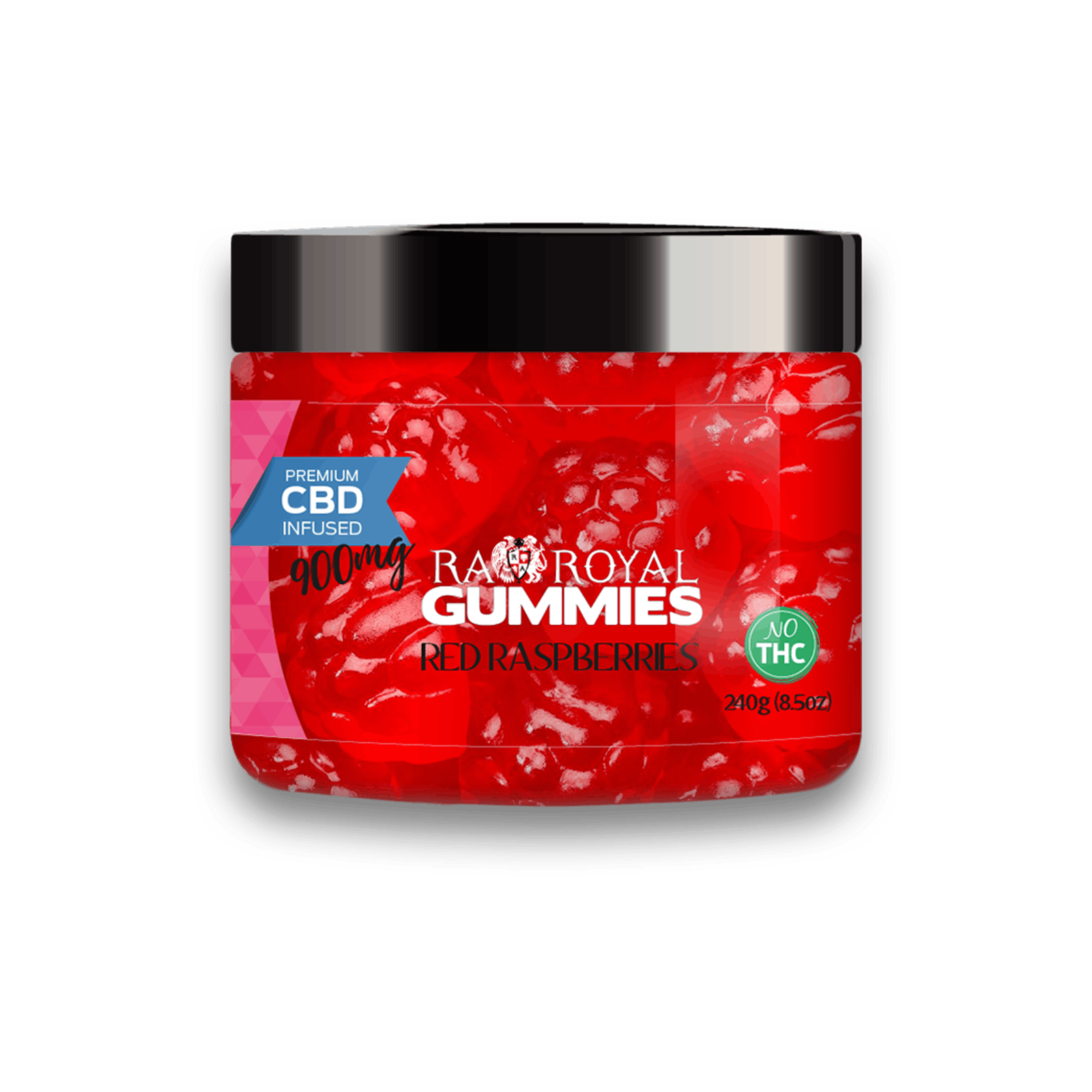 RA Royal R.A. Royal Gummies CBD Red Raspberry Gummy Jar (900 MG) Leafly