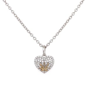Photo of Sweet Heart White Gold Pendant with White Diamonds