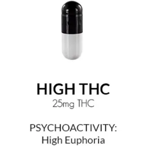 Photo of High THC 25mg capsules