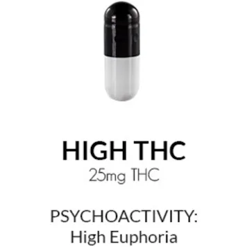 Photo of High THC 25mg capsules