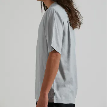 Photo of Afends Mens Daily - THC Essentials - Hemp Cuban Short Sleeve Shirt - Grey
