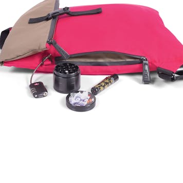 Photo of Red Block - Backpack with Lockable Smell Proof Pocket