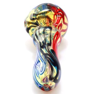 Photo of 4.1" Swirl Glass Pipe with Mini Maria Rings