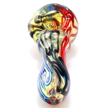 Photo of 4.1" Swirl Glass Pipe with Mini Maria Rings