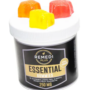 Photo of Remedi Essential Gummies THC Free - 250mg - Mixed Fruit Rainbow