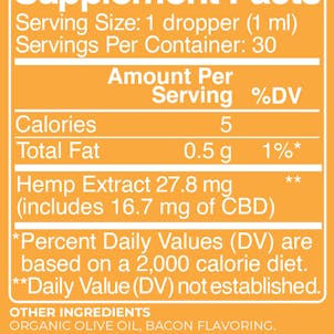 Photo of Hemp Extract CBD Oil Drops for Large Dogs 500mg Bacon Flavor