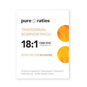 Photo of Pure Ratios 18:1 CBD:THC Transdermal Patch