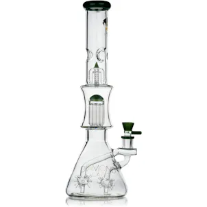 Photo of 18" Beaker Bong Diamond Sea Mine w/ double multi-arm percs + tree arm, by Diamond Glass