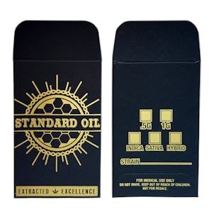 Photo of 50 x Original Black Gold Standard Oil Wax Extract Coin Foil Envelopes #001