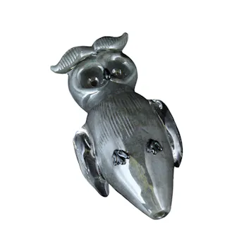 Photo of 4" Double Bowls Glass Owl Spoon