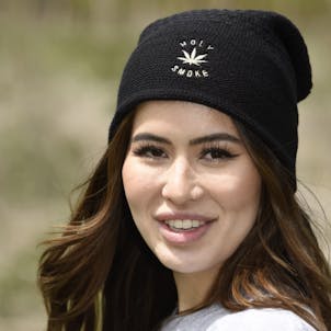 Photo of SLOUCHY ACRYLIC, HOLY SMOKE, UNISEX BLACK TOQUE