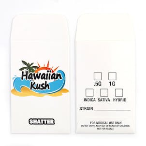Photo of 25 Hawaiin Kush Collective Supply Shatter Labels Concentrate Packaging Extract Envelopes #103