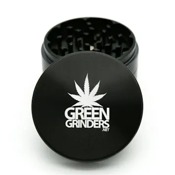 Photo of 2.5" 4 Piece Aluminum Herb / Weed Grinder - By GreenGrinders Carrying Pouch & Kief Scraper Included