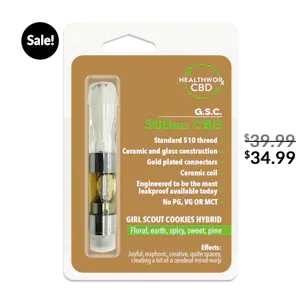 Photo of 300mg GSC (f.k.a. Girl Scout Cookies) CBD Vaporizer Pen Cartridge