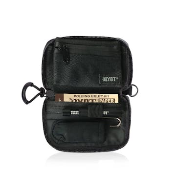 Photo of RYOT® SmellSafe® Krypto-Kit™ in Classic Camo Loaded w/Black ANO Spring Bat & Hemp Rolling Papers