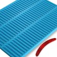 Product image for Gummy Worm Silicone Mold, 4mL, 87 Cavity, Half Sheet, Blue