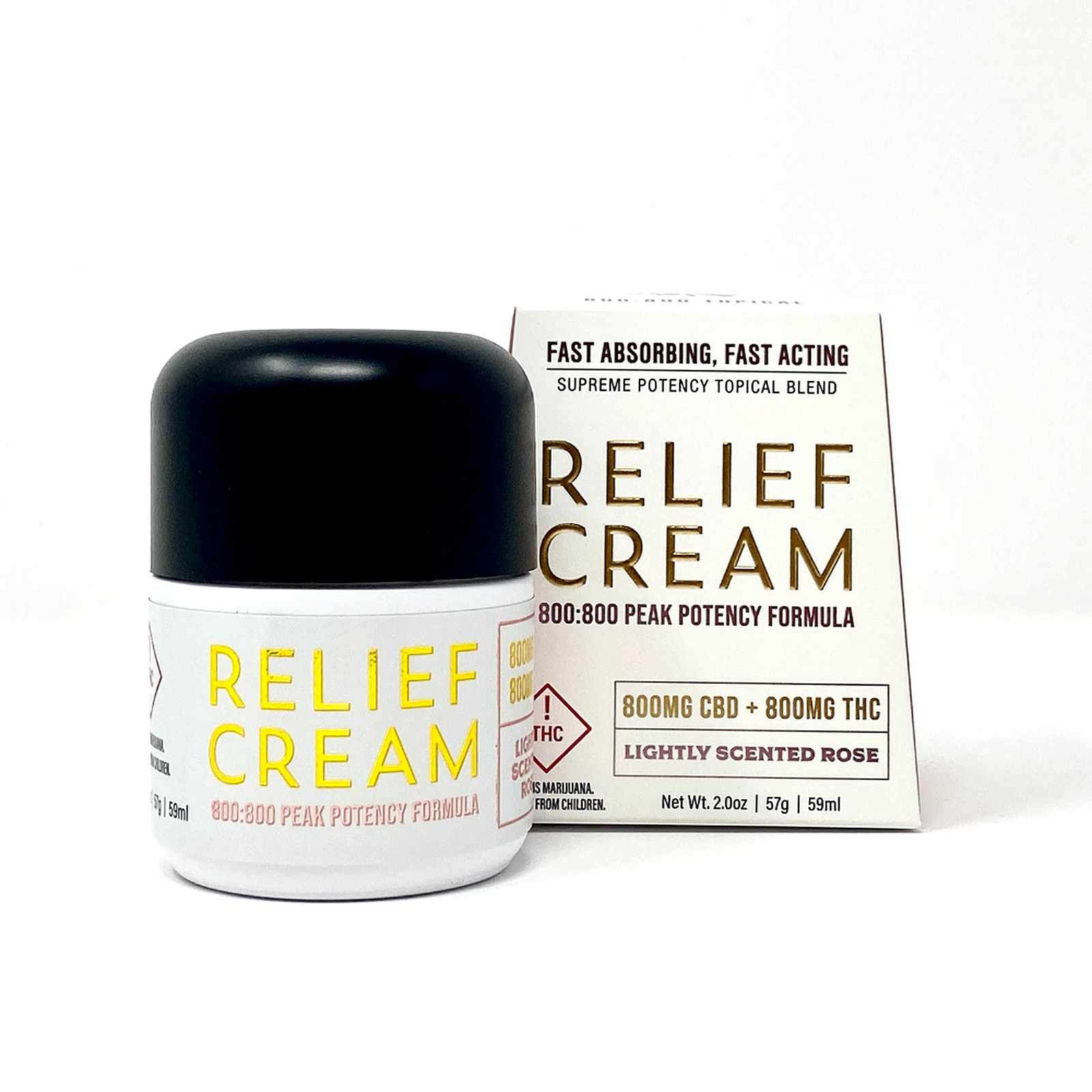 Escape Artists: 1:1 Rose Peak Potency Relief Cream - 800mg CBD + 800mg ...