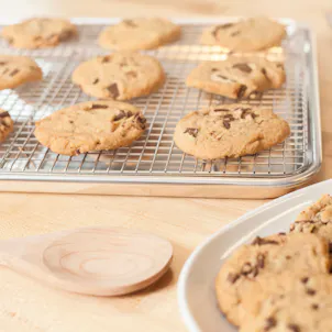 Photo of Half Sheet Aluminum Baking Pan with Stainless Steel Oven Rack, Heavy Duty Quality and Non-toxic