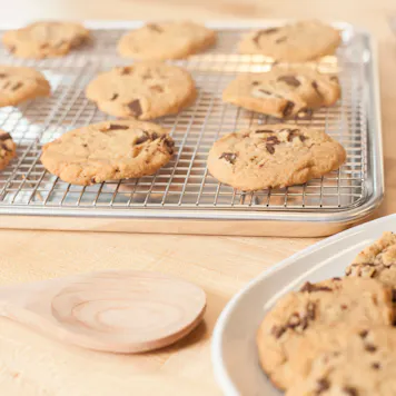 Photo of Half Sheet Aluminum Baking Pan with Stainless Steel Oven Rack, Heavy Duty Quality and Non-toxic