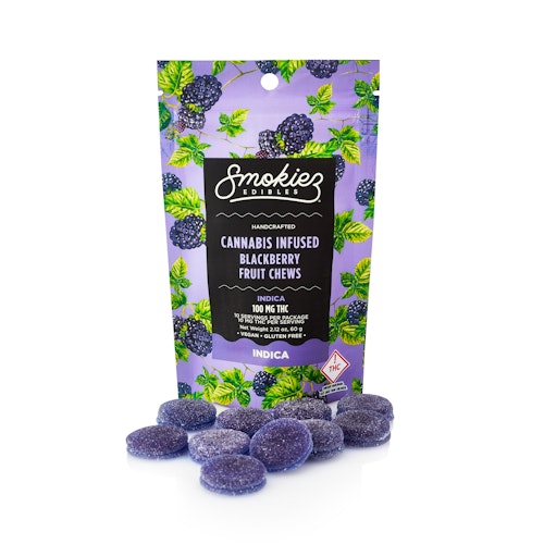 Smokiez Edibles: Blackberry Fruit Chews, 100 mg THC - Colorado | Leafly