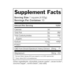 Photo of CBD Chocolate Bar | Classic Dark | 200mg CBD