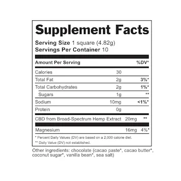 Photo of CBD Chocolate Bar | Classic Dark | 200mg CBD