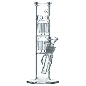 Photo of 11" Double Tree Perc Straight Tube Bong