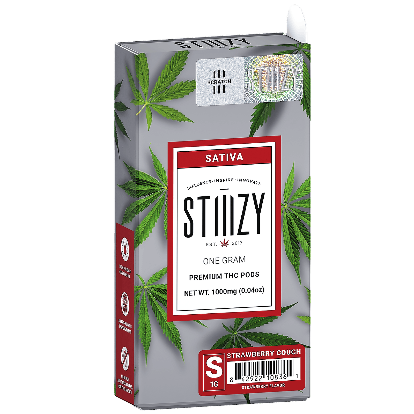 Stiiizy Strawberry Cough Premium Thc Pod 1g Leafly