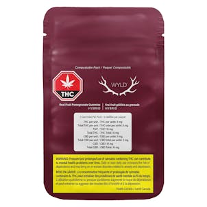 Photo of Pomegranate 1:1 CBD + Hybrid Enhanced Gummies | 2pc