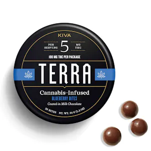 Photo of 5mg Terra 'Blueberry' Milk Chocolate Bites 100mg THC total
