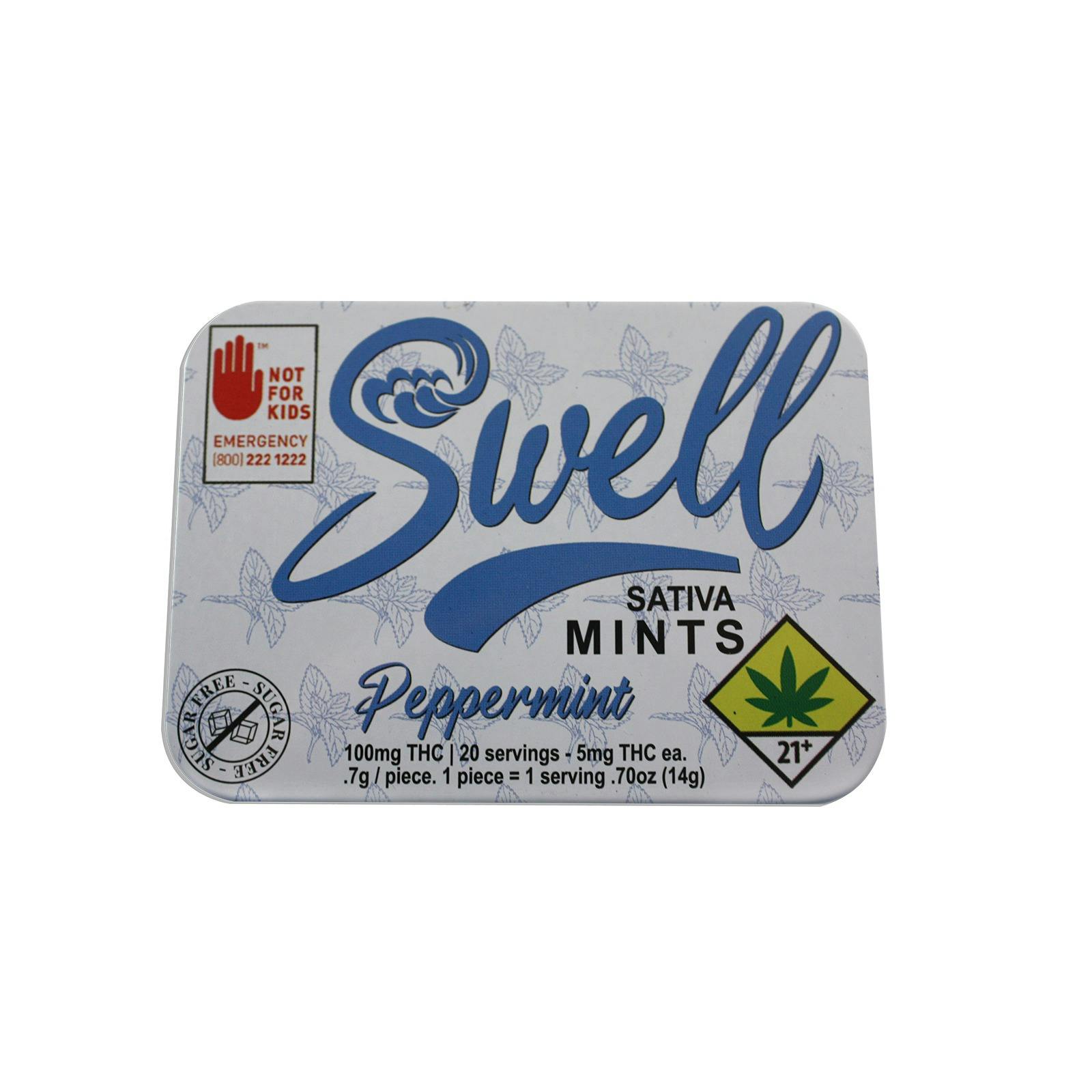 Swell Edibles Sativa Peppermint Mints 100mg 20pack Leafly