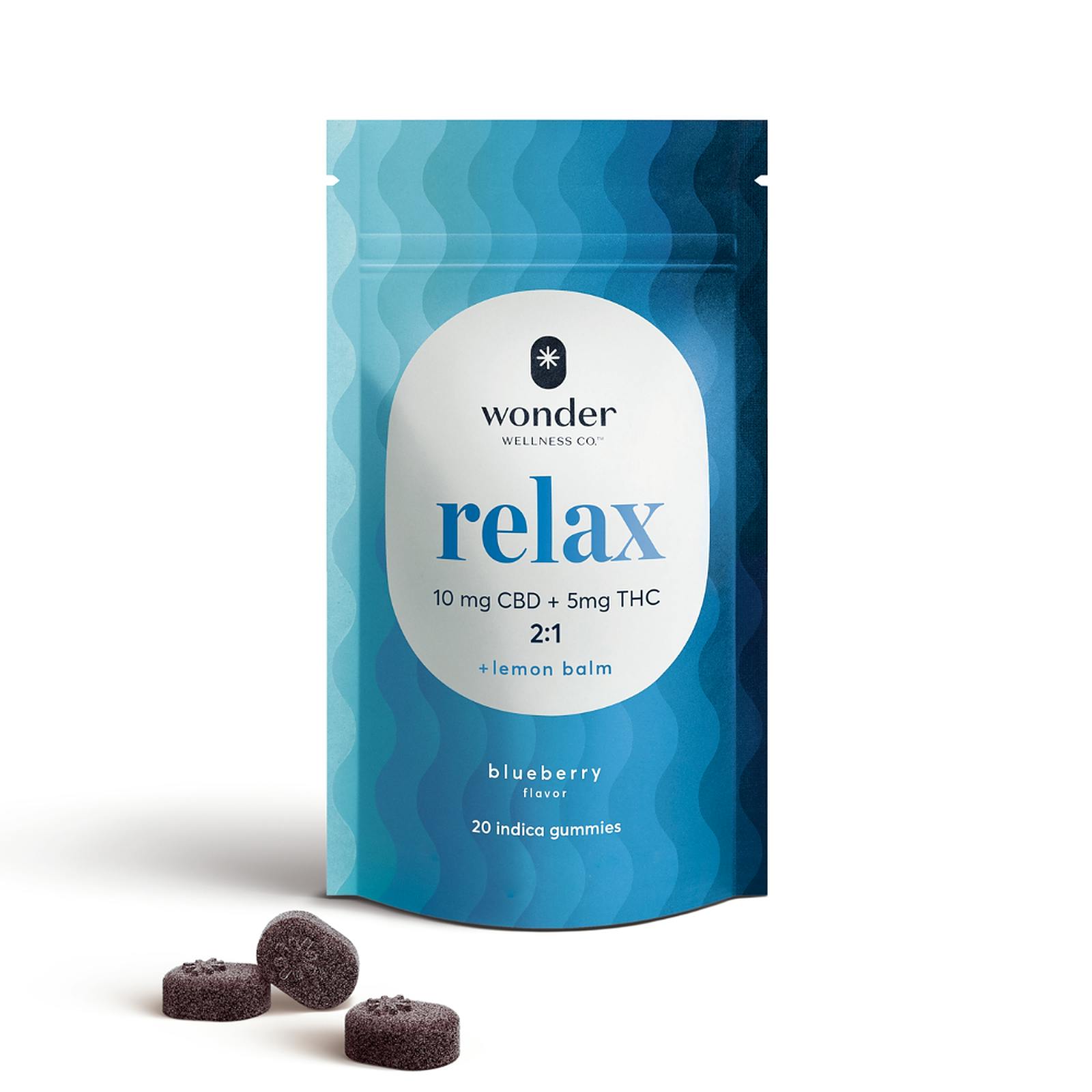 *Wonder Wellness Co. *Wonder Relax Gummies 21 (Blueberry) (20pk) Leafly