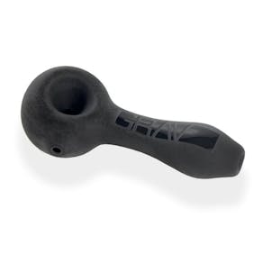 Photo of 4" Grav Sandblasted Glass Spoon
