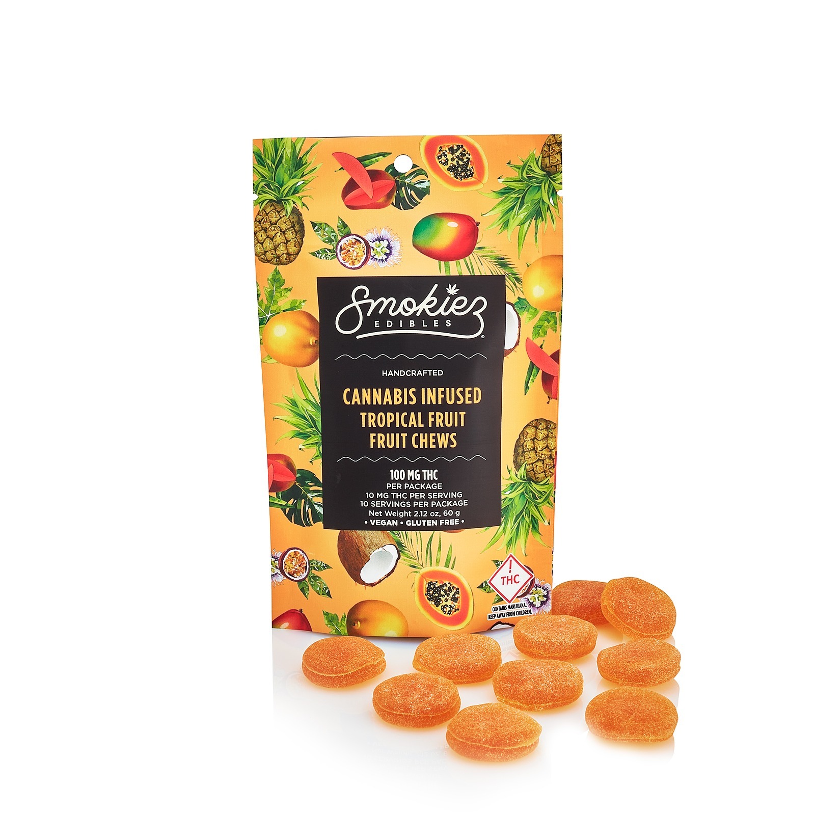 Smokiez Edibles: Tropical Fruit Fruit Chews, 100 Mg - CO | Leafly