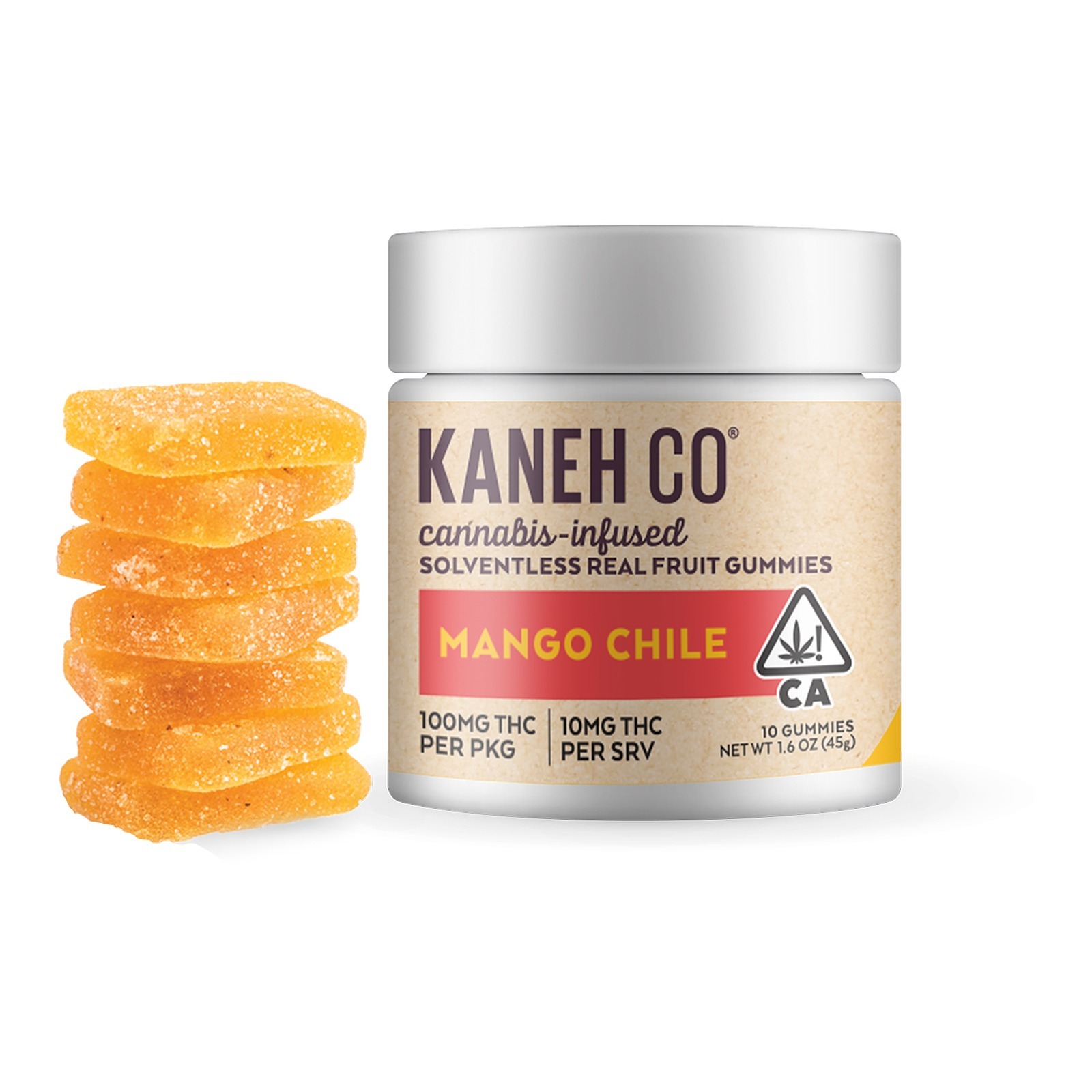 Kaneh Co.: Solventless Mango Chile Real Fruit Gummies [10pk] (100mg THC ...