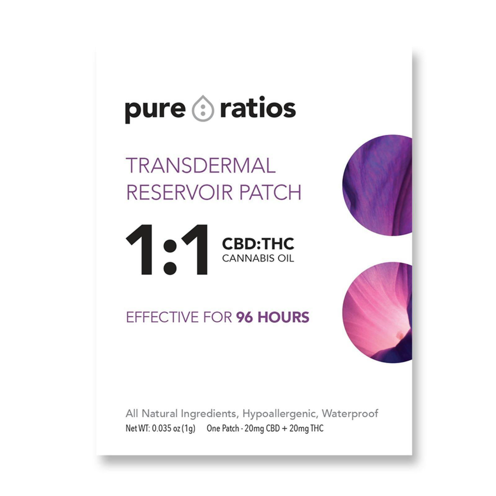 Pure Ratios 11 CBDTHC Transdermal Reservoir Patch Leafly