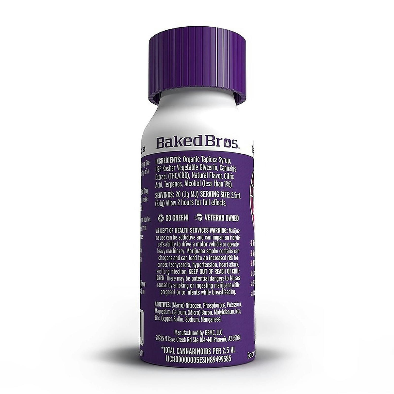 Baked Bros™ Baked Bros Sleepy 100mgTHC 200mgCBD Unflavored Syrup