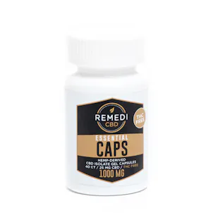 Photo of Remedi CBD Essential THC Free Isolate Gel Capsules - 1000mg
